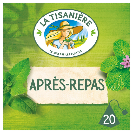 LA TISANIERE aniseed, mint and verbena herbal tea, 20 tea bags