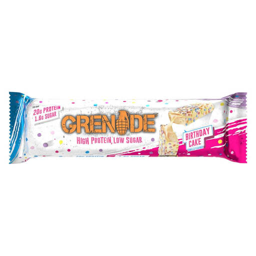 Barres riches en protéines Grenade Carb Killa, parfum gâteau d’anniversaire