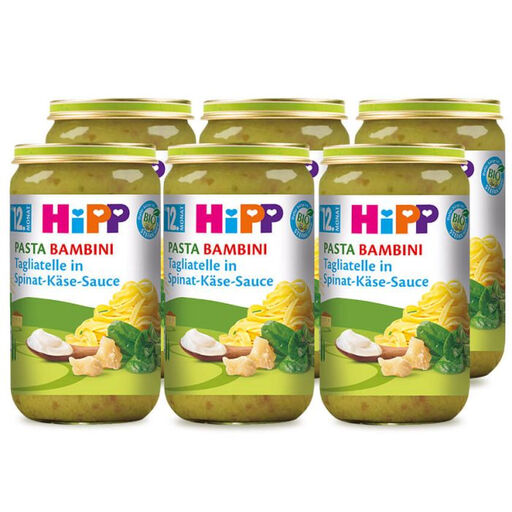 HiPP Pasta Bambini Tagliatelle in Spinach and Cheese Sauce
