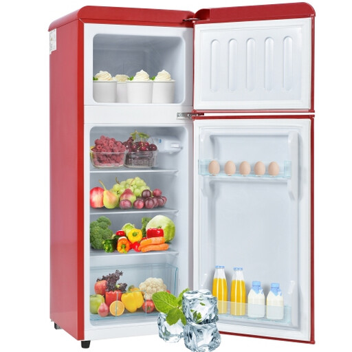 92 L retro compact fridge with freezer compartment