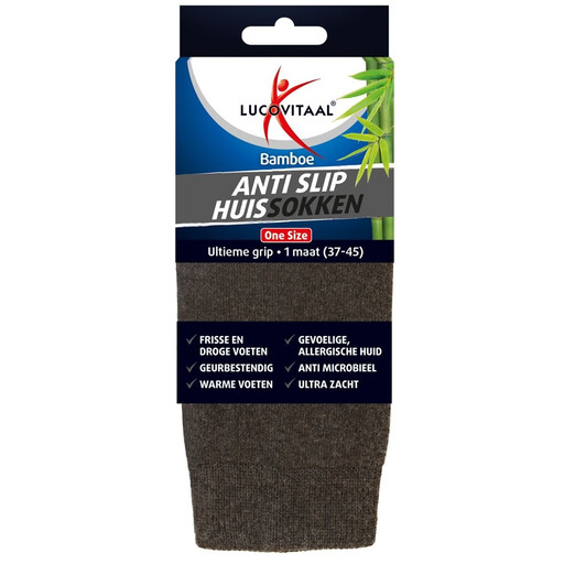 Lucovitaal Non-Slip Home Socks Bamboo