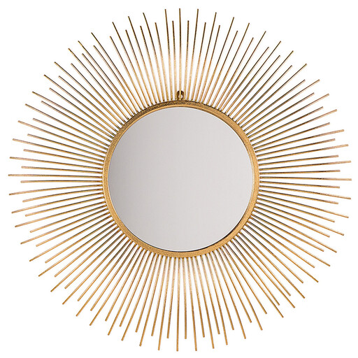 Beliani Metal Sunburst Wall Mirror