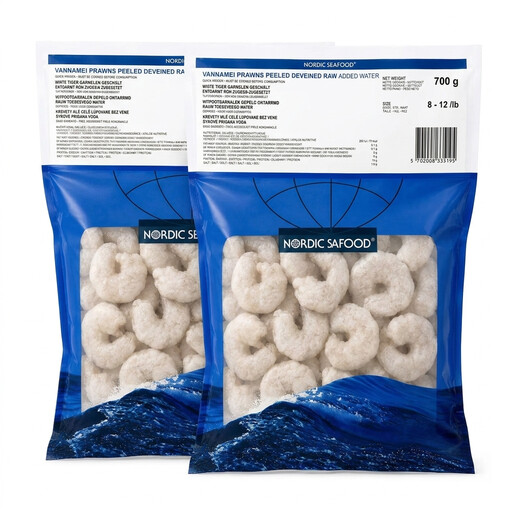 NORDIC Large Raw Peeled and Deveined Vannamei Prawns 700g