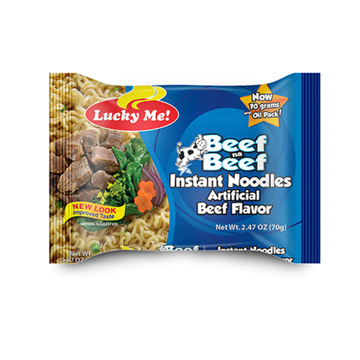 Lucky Me Instant Noodles Beef Flavour 70g