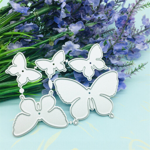 Creative for Butterfly Metal Cutting Dies Stencil Scrapbooking Embossing Tool Paper Cards Album Decoration，Five butterflies
