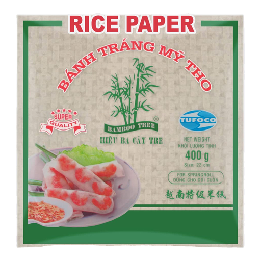 Bamboo Tree Rice Paper Summer Roll Square 22 cm, 400g