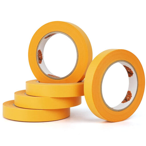 TAPEBEAR UV-Resistant Gold Painters Tape 19mm x 50m, 5 Rolls - Professional Washi Paper Masking Tape for Painting
