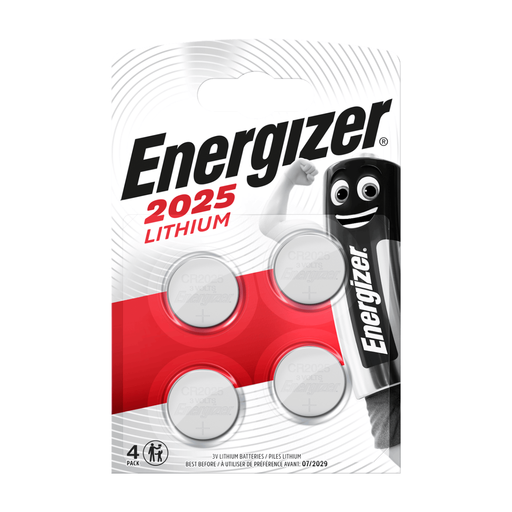 Energizer CR2025 Lithium Coin Batteries – Pack of 4