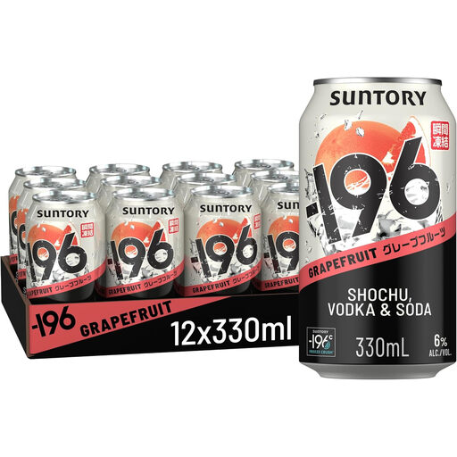 Suntory -196 Vodka Soda & Shochu Grapefruit can