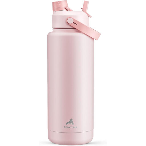POWCAN by Meoky 40 oz Insulated Water Bottle in Cotton Candy colour