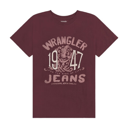 Lee WRANGLER GRAPHIC TEE DAHLIA