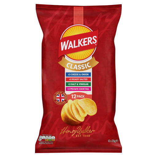 Walkers Classic 12 x 25g crisps