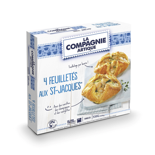 4 Feuilletés aux Noix de Saint-Jacques