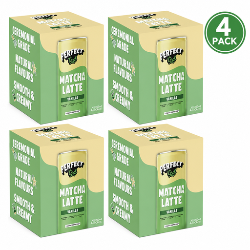 PerfectTed Vanilla Matcha Latte, pack of four