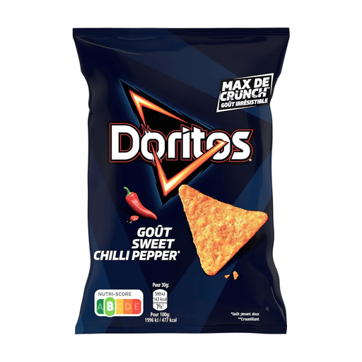 Doritos mild chilli pepper flavour tortilla chips, 160 g bag