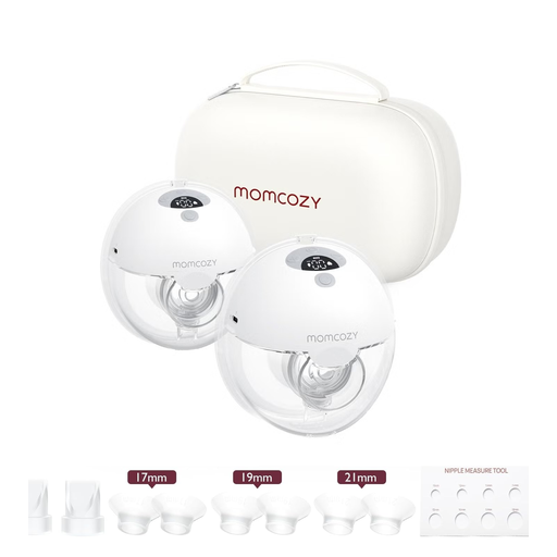 Momcozy M5 Wearable Hands-Free Breast Pump, Electric Double Seal Flange, 3 Modes, 9 Suction Levels, Gray, 2-Pack, gifts for mom