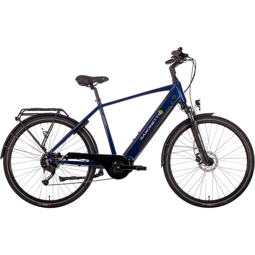 SAXONETTE Deluxe Sport Man E?Bike, blue 28 Inch Trekking?City Pedelec