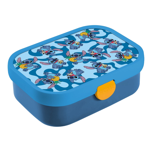 Mepal Campus Lunchbox – Sandwich Box with Compartments for Kids – Holds 4 Sandwiches – Stitch