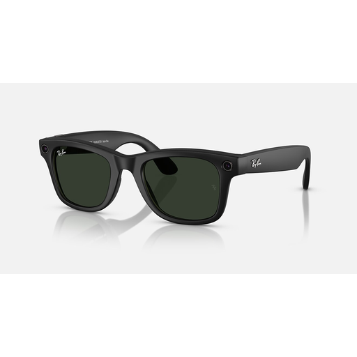 Ray-Ban Meta Wayfarer Gen1 AI Glasses - Matte Black/Clear to Graphite Green