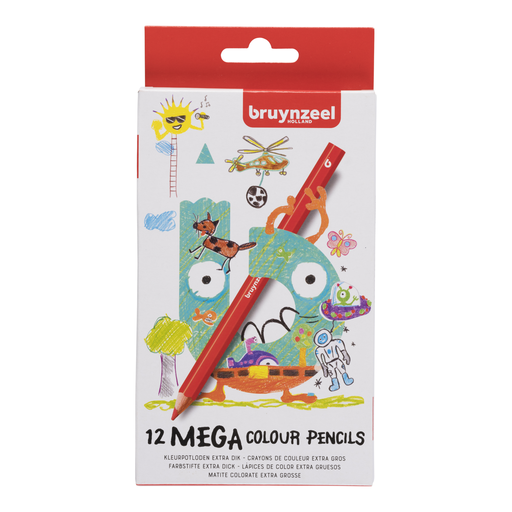Bruynzeel Mega Coloured Pencils, Pack of 12