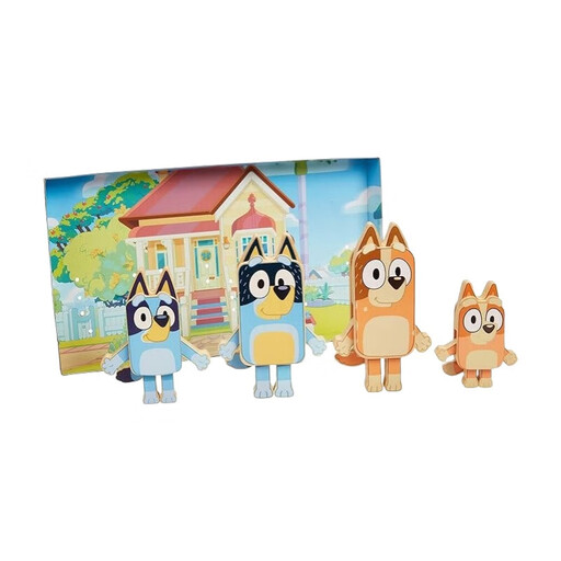 Bluey figurines en bois