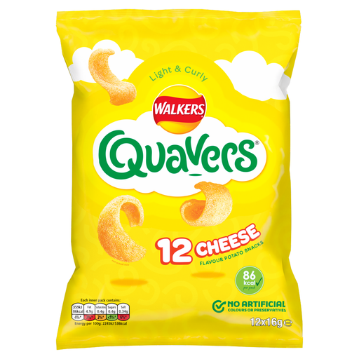 Walkers Cheese Quavers 12 Pack