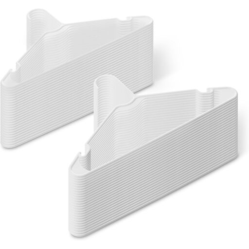 ANQI Plastic Clothes Hangers, 50 pack, in white