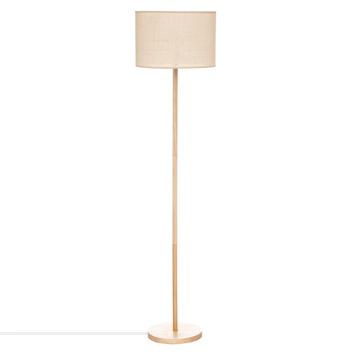 Atmosphera Stehlampe - Kiefernholz, 149,5 cm, Reisstrohschirm