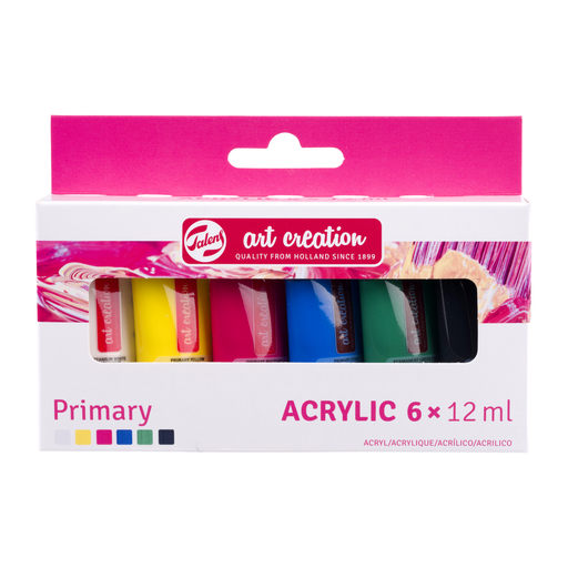 Talens Art Creation Acrylic Primary Set – 6 x 12ml
