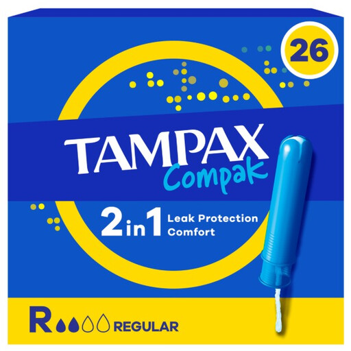 Tampax Compak Regular Tampons with Applicator 26 Units
