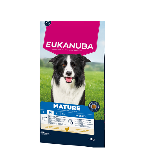 Eukanuba Life Care pour chien adulte mature de taille moyenne, au poulet, 15 kg