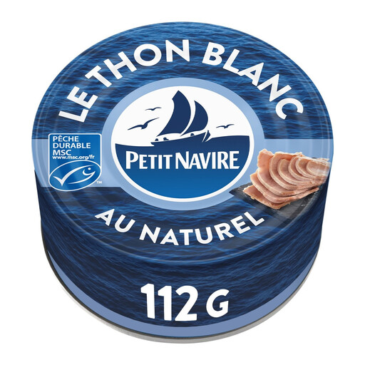 Petit Navire MSC white tuna in water, 112 g tin