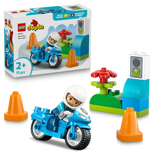 LEGO DUPLO Town 10471 Moto de Police Bleue