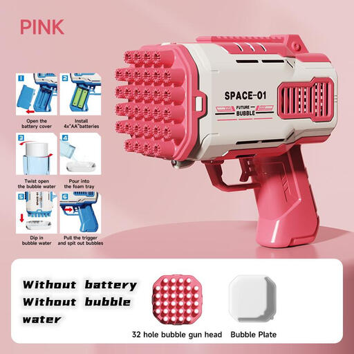KNYYSECQ Portable Automatic Bubble Machine - Pink