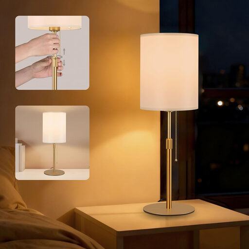 Tubicen Fabric Table Lamp Gold