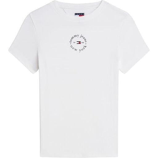 Tommy Hilfiger Jeans Playera slim para mujer - Ecru