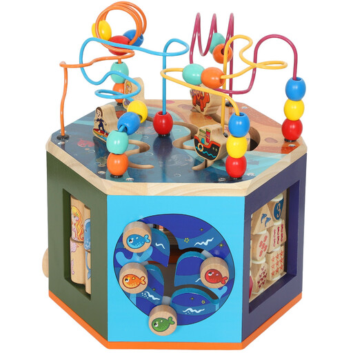 AIYAPLAY Wooden Activity Cube Montessori Baby Toy