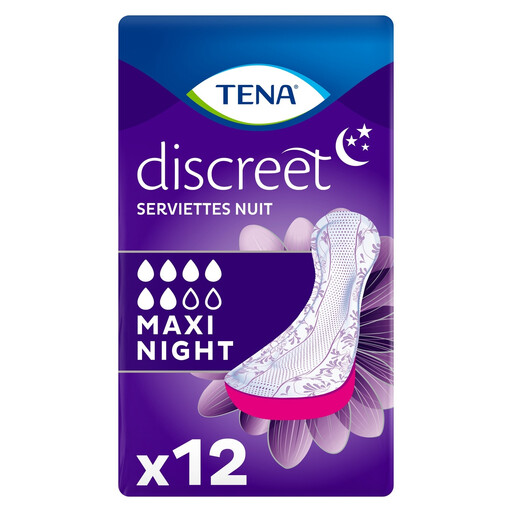TENA Discreet Maxi Night Incontinence Pads for Women