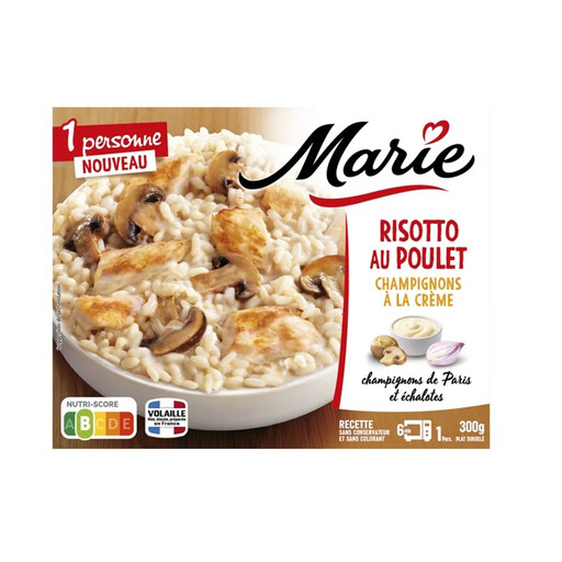 Marie chicken, cream and mushroom risotto, 300 g