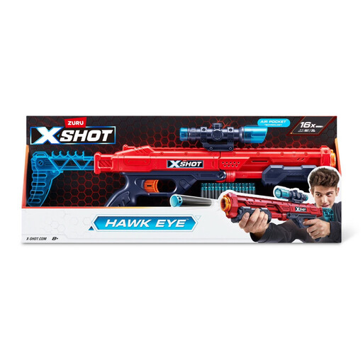 XSHOT Excel Hawk Eye blaster with 16 darts