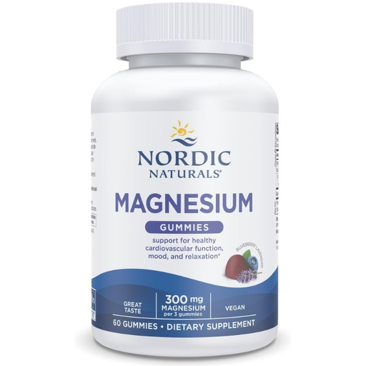 Nordic Naturals Magnesium Muscle Relaxation Blueberry Lavender Gummies