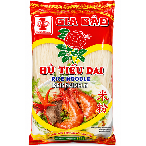 Gia Bao Rice Noodle Hu Tieu Dai 2,5mm 500gram
