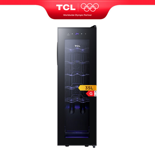 TCL WC035WBG0 Wine Refrigerator 12 Bottles 35L