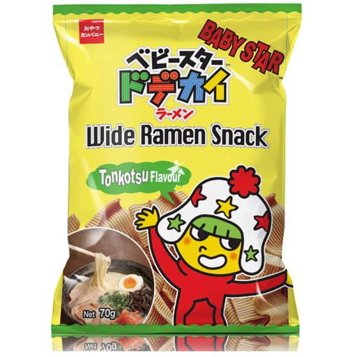 Baby Star Wide Ramen Snack Tonkotsu Flavour