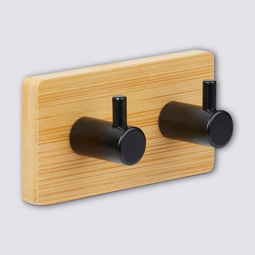 5five Adhesive Hook Stiky+ Bamboo - 2 Heads, 9 x 4.5 x 3.6 cm