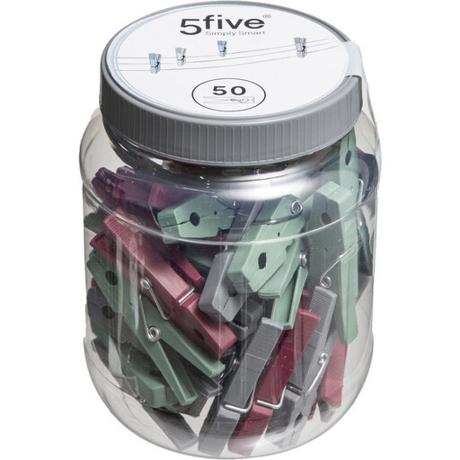 5five Clothespins in storage bucket
