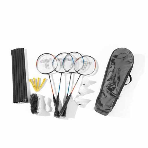 Komplettes Badminton-Set mit Netz und Schl?gern für 4 Spieler