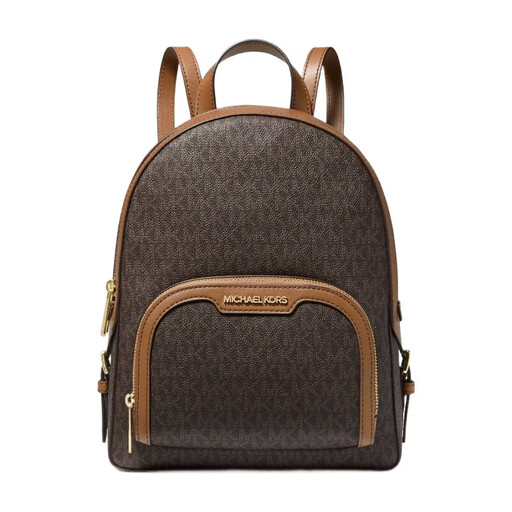 MICHAEL KORS JAYCEE Medium Logo Backpack-BROWN