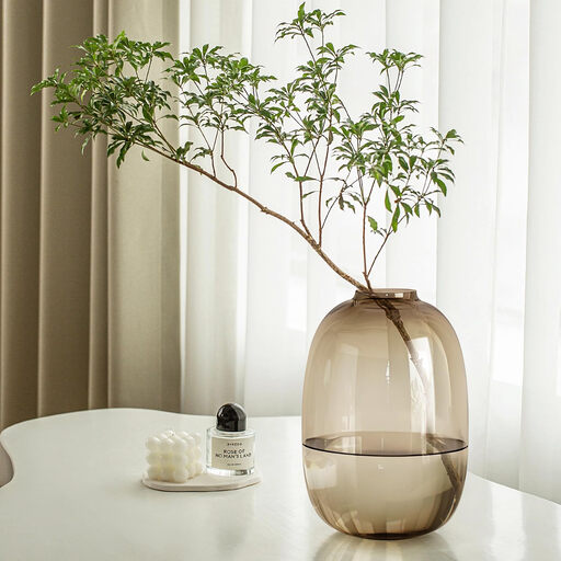 Braune Glasvase 25 cm