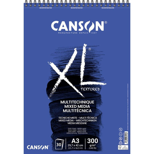 Canson XL Mix Media Drawing Pad, 30 Sheets - A3